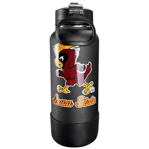 HydraPeak Pennant Cy 32 oz. Black Bottle with Boot & Straw Lid